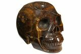 Polished Tiger's Eye Skull - South Africa #110110-2